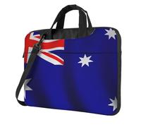 La bandiera australiana stampa il computer portatile conveniente insacca stile elegante e protettivo della borsa del computer, Nero , 14 inch