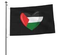La bandiera della Palestina, bandiere premium per esterni, 2x3 piedi, bandiera bifacciale resistente per casa, cortile, festival, decorazioni da giardino, bandiera di benvenuto