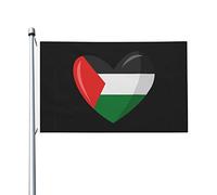 La bandiera della Palestina, bandiere premium per esterni, 3x5 piedi, bandiera in poliestere resistente bifacciale per casa, cortile, festival, decorazioni da giardino, bandiere di benvenuto