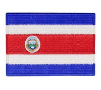 La bandiera della Repubblica del Costa Rica Termoadesiva Cucibile Ricamata Toppa