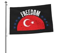 La Bandiera Della Turchia E La Libertà Divertente Garden Flag Con 2 Occhielli Bandiere Da Giardino Decorazione Per All'Aperto Fattoria Patio 90X150Cm