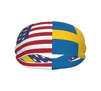 La bandiera dell'amicizia America Svezia Migliora le tue prestazioni con le fasce per il sudore alla moda: ideali per qualsiasi attività!