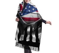 La Bandiera Dello Stato Dell'Ohio Viene Strappata Via Sciarpe Lunghe Da Donna Elegante Scialle Moda Foulard Con Nappe Morbido Sciarpa Con Nappe