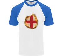 La Bandiera Inglese Croce Di San Giorgio T-Shirt Da Baseball S/S Per Uomo