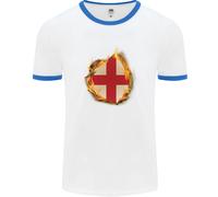 La Bandiera Inglese Della Croce Di San Giorgio Uomo Ringer T-Shirt