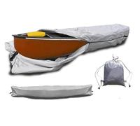 La barca a vela, Copertura for kayak e canoa in tessuto Oxford 420D, impermeabile, protezione UV, for rimorchio, multicolore, diverse misure(Light grey,16FT)