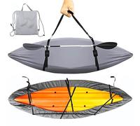 La barca a vela, Copertura protettiva for kayak e canoa in 420D Oxford for kayak da 3 m a 6,5 m, grigia(5.5m/18ft)