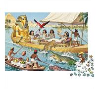 La barchetta di Cleopatra sul Nilo Puzzle in Legno Impermeabile Puzzles Da 1000 Pezzi Regali Per Adulti Colorati Giochi Di Impegnativi