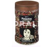 La Barraca Mix di 5 Pepi con Macinino, Miscela Aromatica 4 Peperoni, Vasetto con Macinatore 45g, Confezione da 3