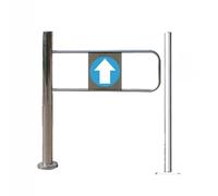 La barriera di sicurezza commerciale per le entrate del negozio, dispositivo resistente della porta a battente impedisce l'accesso non autorizzato ai punti di ingresso di affari