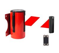 La barriera magnetica è estensibile, Barriera a cintura retrattile a parete multicolore 2-10 m for sport, ristoranti, festival(Red-red-white Belt,7m)