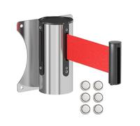 La barriera magnetica è estensibile, Barriera a cintura retrattile inossidabile e nera 2-10 m Costruzione Parcheggio pubblico(Stainless Steel -,5m)
