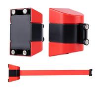 La barriera magnetica è estensibile, Ritrai BeltTape Barrier Wall Mnt Queue Cord Rosso 5-10m Traff Const Crowd Ctrl(Red*3pcs,5m)