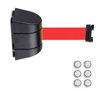 La barriera magnetica è estensibile, Supporto a parete for barriera a cintura retrattile multicolore 2-10 m for il parco giochi dell'hotel aeroportuale(Black B -,5m)