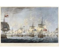 La battaglia di Camperdown Kamperduin in olandese 11 ottobre 1797. La flotta britannica del Mare del Nord sotto l'ammiraglio Adam Duncan si abbatte sulla flotta della Marina Batava sotto il