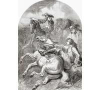 La battaglia di Malplaquet 11 settembre 1709. Dalla Storia illustrata dell'Inghilterra di Cassell pubblicato c.1890. Stampa poster di Ken Welsh (13 x 18)