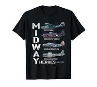 La Battaglia di Midway Plane avvistando Aerei Americani della seconda Guerra Mondiale Maglietta