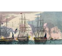 La battaglia di Plattsburgh aka la battaglia del lago Champlain - vittoria di Macdonough 6 11 settembre 1814. Da una storia illuminata del Nord America dal primo periodo fino ad oggi pubblicato 1860
