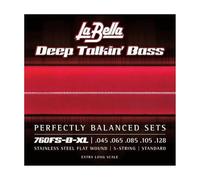 La Bella 760FS-B Deep Talkin Bass Flatwound - Corde extra lunghe a 5 corde
