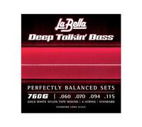 La Bella 760FS-CB Deep Talkin' Bass Corde per basso a ferita piatta, extra lunghe 6 corde