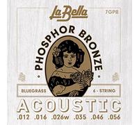 La Bella 7GPB Phosphor Bronze - Corde per chitarra acustica Bluegrass 12-56