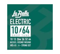 La Bella HRS D1 Drop Tune 010-064 - Corde per chitarra elettrica, Drop Six
