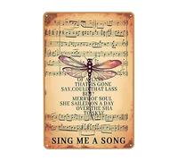 La Bella Libellula Canta Una Canzone Per Te Cartello Decorativo Retrò Poster Metal Divertente Targhe Metallo Per Bar Pub Bagno Cafe