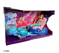 LA BELLA SIRENA CON CARROZZA DELFINI GIOCO BAMBOLA PER BAMBINE ART. 67449