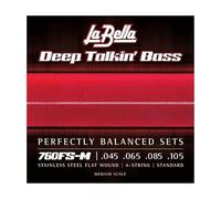 La Bella Strings »DEEP TALKIN' BASS - 760FS-M MEDIUM SCALE - E-BASS« Corde per Basso Elettrico - Stainless Steel Flat Wound - Standard: 045-105