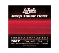 La Bella Strings »DEEP TALKIN' BASS - 760T WHITE NYLON - E-BASS« Corde per Basso Elettrico - White Nylon Tape Wound - Standard: 060-115