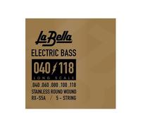 La Bella Strings »RX SERIES STAINLESS STEEL - RX-S5A - 5-STRING E-BASS« Corde per Basso Elettrico 5-Corde - Stainless Steel - 040-118