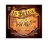 La Bella Strings »VIOLIN - 630-4/4 - CHROME STEEL FLAT WOUND« Corde per Violino 4/4 - Chrome Steel Flat Wound On Full Steel Core - Set: E/A/D/G