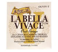 La Bella Strings »VIVACE OUD - OUVIV-T - TURKISH TUNING« Corde per Oud - Fluorocarbon/Silver-Plated Wound - Set di 11 corde
