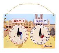 La belle boule | Contatore punteggio 30 x 20 cm bocce in peltro vintage | Piastra metallica con aghi girevoli per 2 squadre | Accessorio decorativo per interni esterni (Belgium)