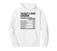 La Bellezza e Il Cervello cugini sarcastici cugini per Uomini Donne Felpa con Cappuccio