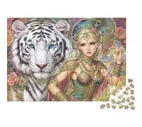 La bellezza e il ruggito Puzzle 1000 Pezzi,Cartone Di Qualità,Gioco Educativo,Sfida Impossibile Tigre,Idea Regalo,Decorazione Casa,Adulti E Ragazzi,dai 14 Anni,Antistress 70x50cm