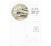 La benzina influisce sulla carta di economia cartolina per l'anniversario della persona importante