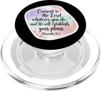 La Bibbia cristiana si impegna al Signore qualunque cosa tu faccia donna PopSockets PopGrip per MagSafe