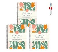 La Bibbia in Un Anno: Un Viaggio Di 52 Settimane Attraverso La Parola Di Dio, Nuova Bibbia a Spirale Del 2025 Con Spazio per Appunti, Strumenti Di Studio Settimanali E Annuali per Le Donne(2pcs)