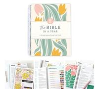 La Bibbia in un anno: uno studio di 52 settimane attraverso la Parola di Dio - Guida allo studio biblico a spirale Piano di studio biblico for donne di 52 settimane((A5 Size)1pc)