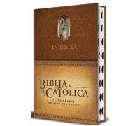 La Biblia Católica: Edición letra grande. HC, marrón con índi (Copertina rigida)