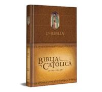 La Biblia Católica: Edición Letra Grande. Tapa Dura, Marrón, Con Virgen de