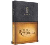 La Biblia Catolica: Tamano grande, Edicion letra grande piel negra, con Virgen