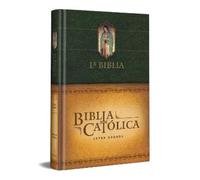 La Biblia Católica: Tamaño Grande, Edición Letra Grande. Tapa Dura, Verde, Con