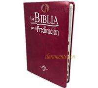 La Biblia para la Predicación RVR60 - Letra Grande, imitación piel purpura, indice y canto plateado (Edizione spagnola)