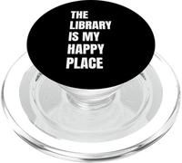 La biblioteca è il mio posto felice che legge gli amanti dei libri PopSockets PopGrip per MagSafe