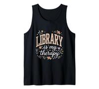 La Biblioteca è la mia Terapia Floral Boho Canotta