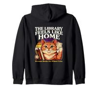 La Biblioteca Sembra casa perché i Libri Sono Dove Vivo Felpa con Cappuccio