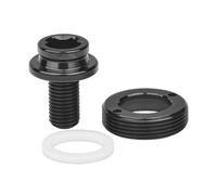 la bicicletta ha preso la vite, Set di bulloni for movimento centrale della bicicletta con distanziali in nylon e coperture for pedivelle M8x15mm multicolore(Black 1 Set)