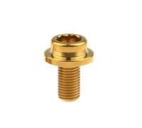 la bicicletta ha preso la vite, Set di bulloni for movimento centrale della bicicletta con distanziali in nylon e coperture for pedivelle M8x15mm multicolore(Gold)
